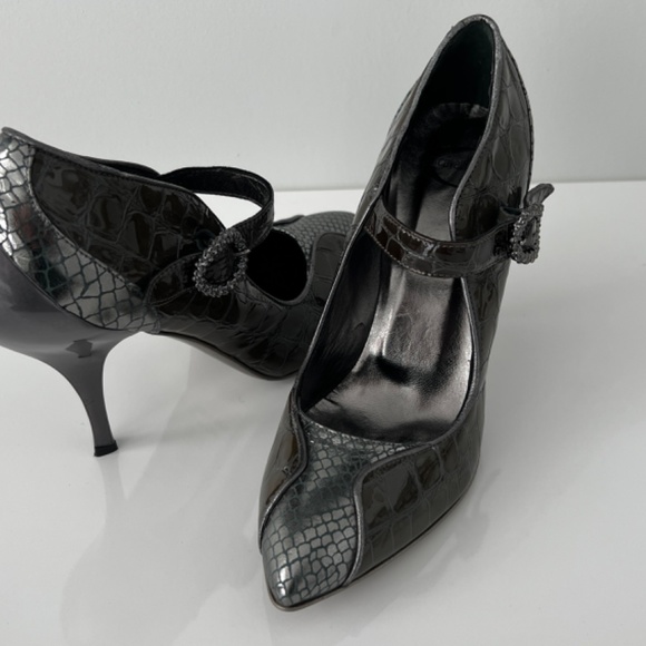 Just Cavalli all leather patern pump shoes - Picture 3 of 8